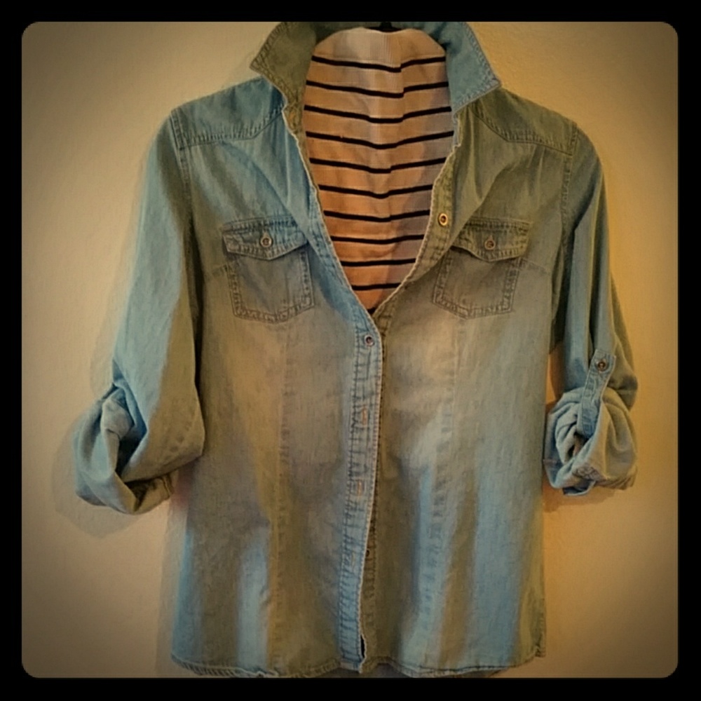 Bottone Down Denim Shirt